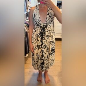 NWOT Rachel Pally black and white abstract dress